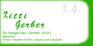 kitti gerber business card